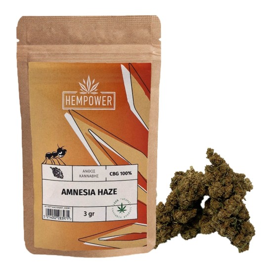 Hempower CBD Flower Amnesia Haze 100% CBG 3G