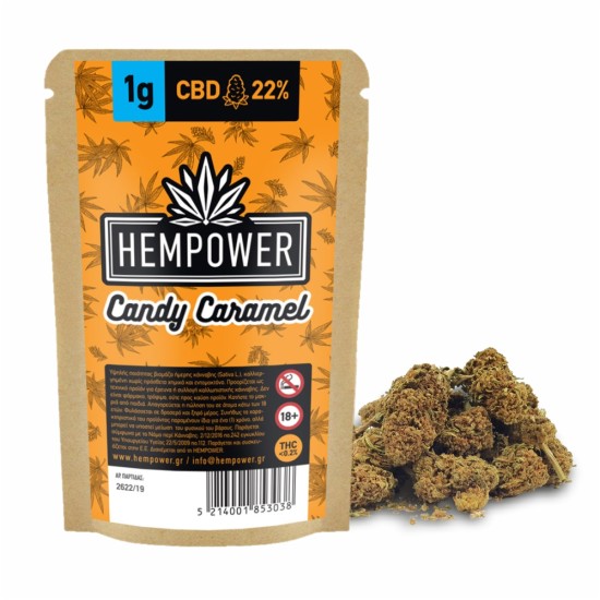 Hempower Ανθός Κάνναβης Candy Caramel 22% CBD 1G