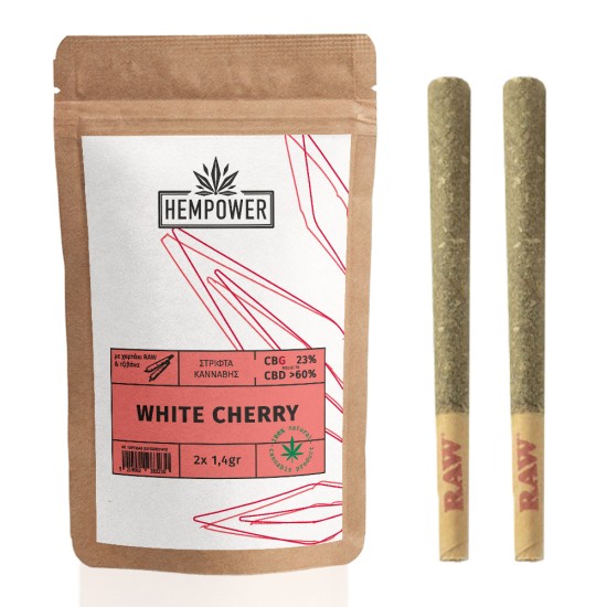 Hempower Pre-Rolled Stick White Cherry 23% CBG 2pcs