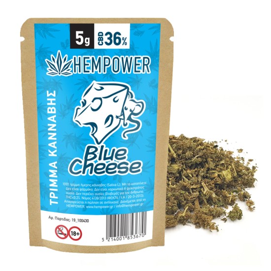 Hempower CBD Flower Trim BLUE CHEESE 36% CBD 5G