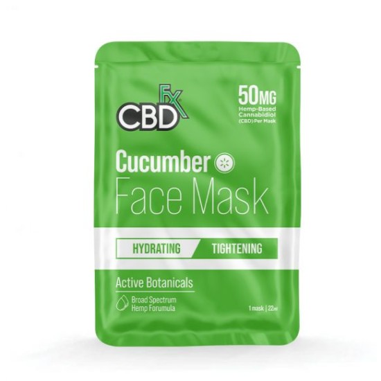 CBDfx Hemp Face Mask Cucumber (hydrating/tightening) 50mg / 1PC