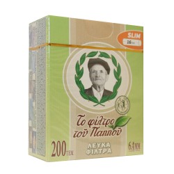 ΦΙΛΤΡΑ ΤΟΥ ΠΑΠΠΟΥ 6,4mm ΜΕ ΕΠΙΚΑΛΥΨΗ ΧΑΡΤΙΟΥ 200 ΤΕΜ (47627)